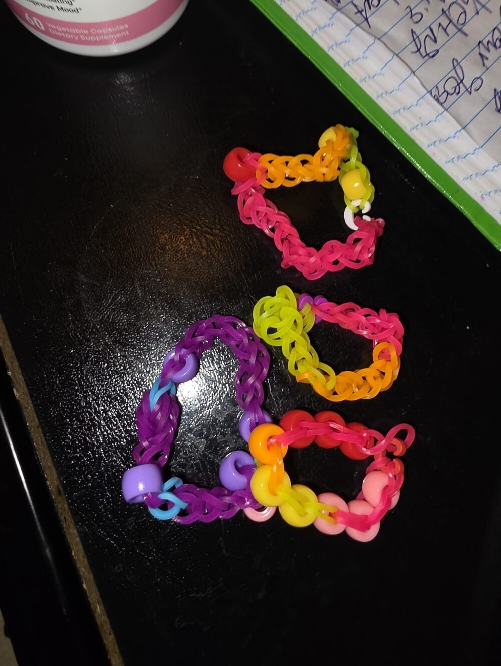 Colorful Kids Rainbow Loom Bead Bracelets - Multicolor Pack